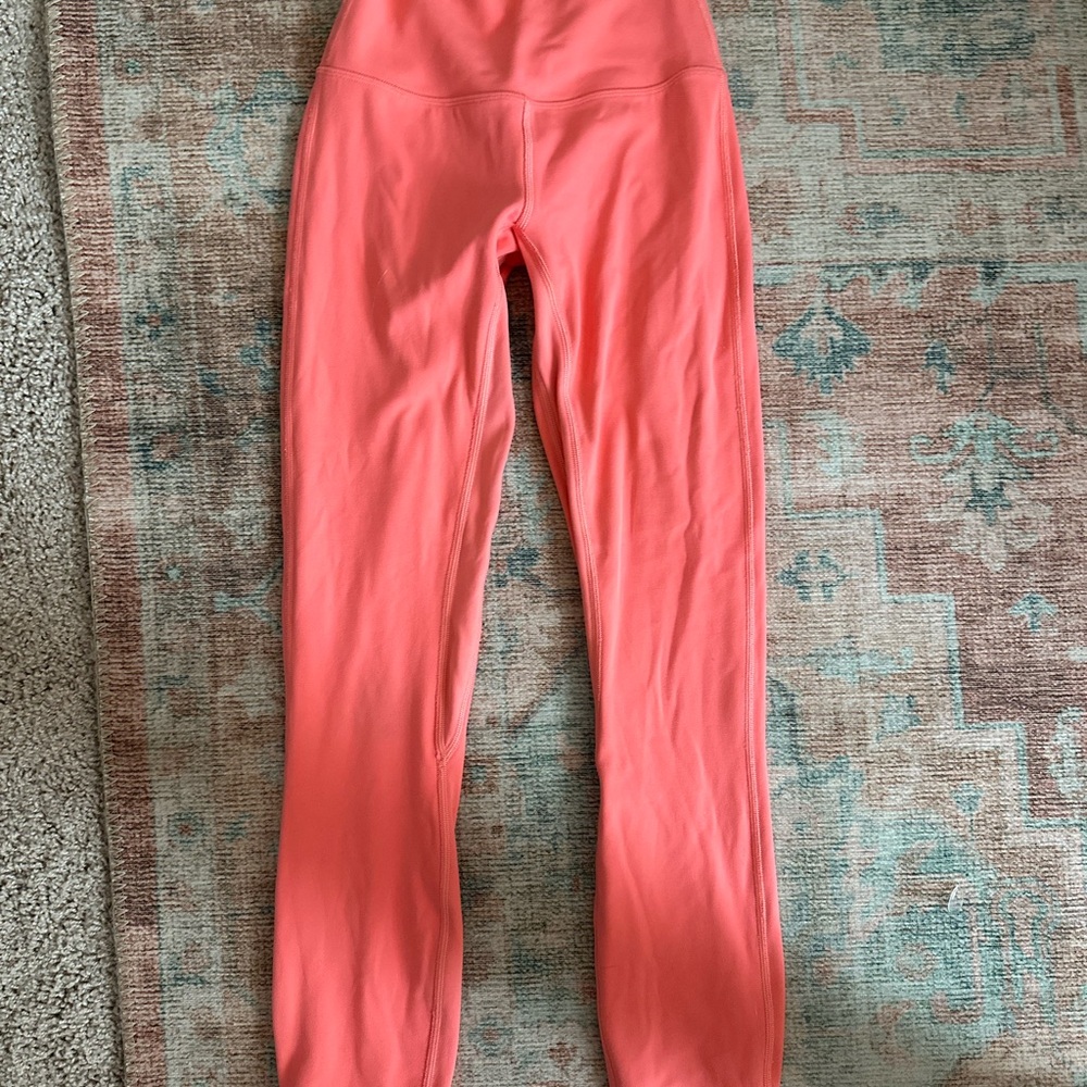 Lululemon Coral High-Waisted Leggings